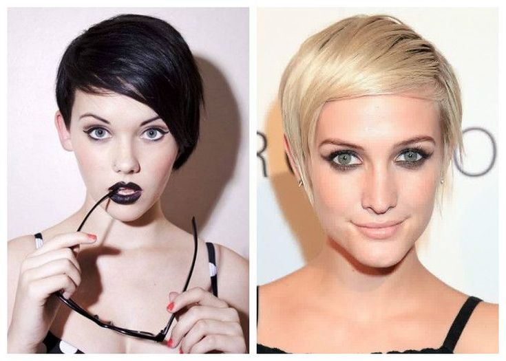 (+210 photos) Coupe de cheveux Pixie pour visage rond