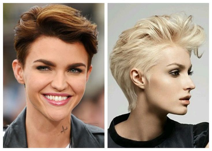 (+210 photos) Coupe de cheveux Pixie pour visage rond