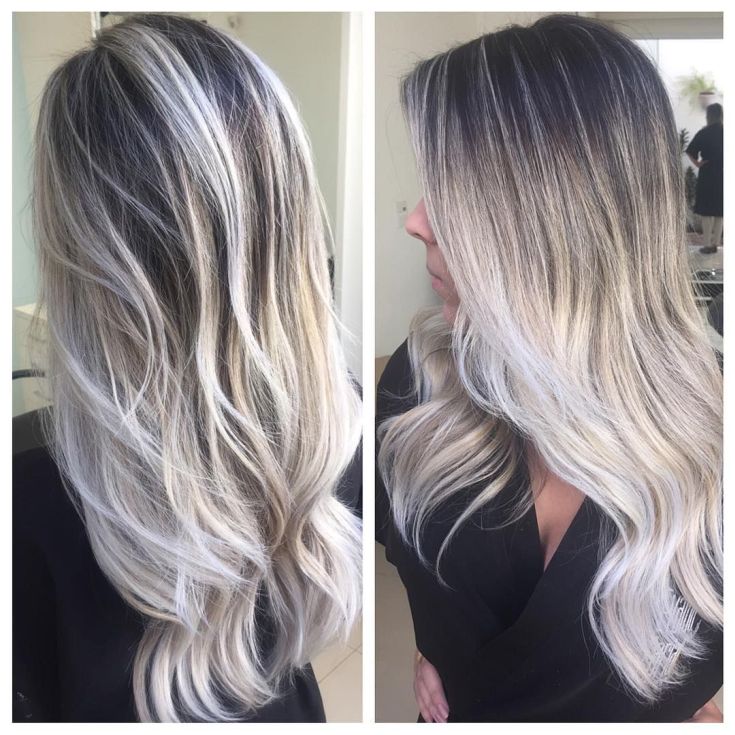 Shatush sur cheveux cendrés