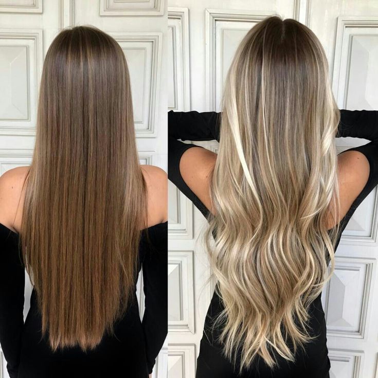 Balayage pour cheveux longs blonds
