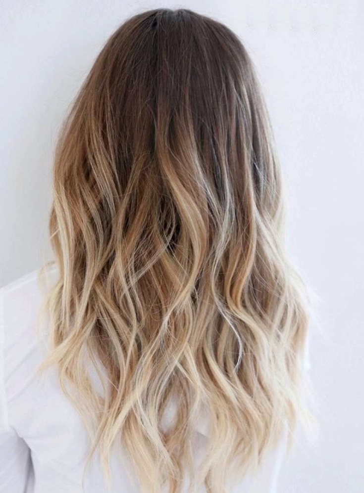 Balayage pour cheveux longs blonds