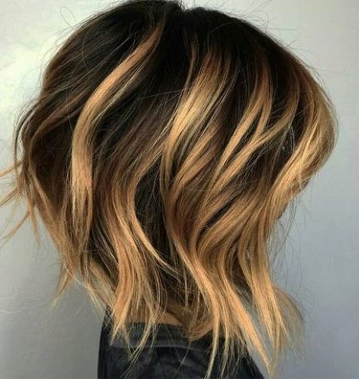 Balayage sur cheveux noirs carré 180 photos