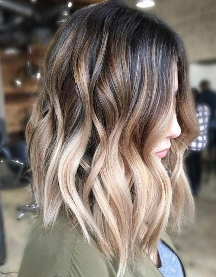 Balayage sur cheveux noirs carré 180 photos