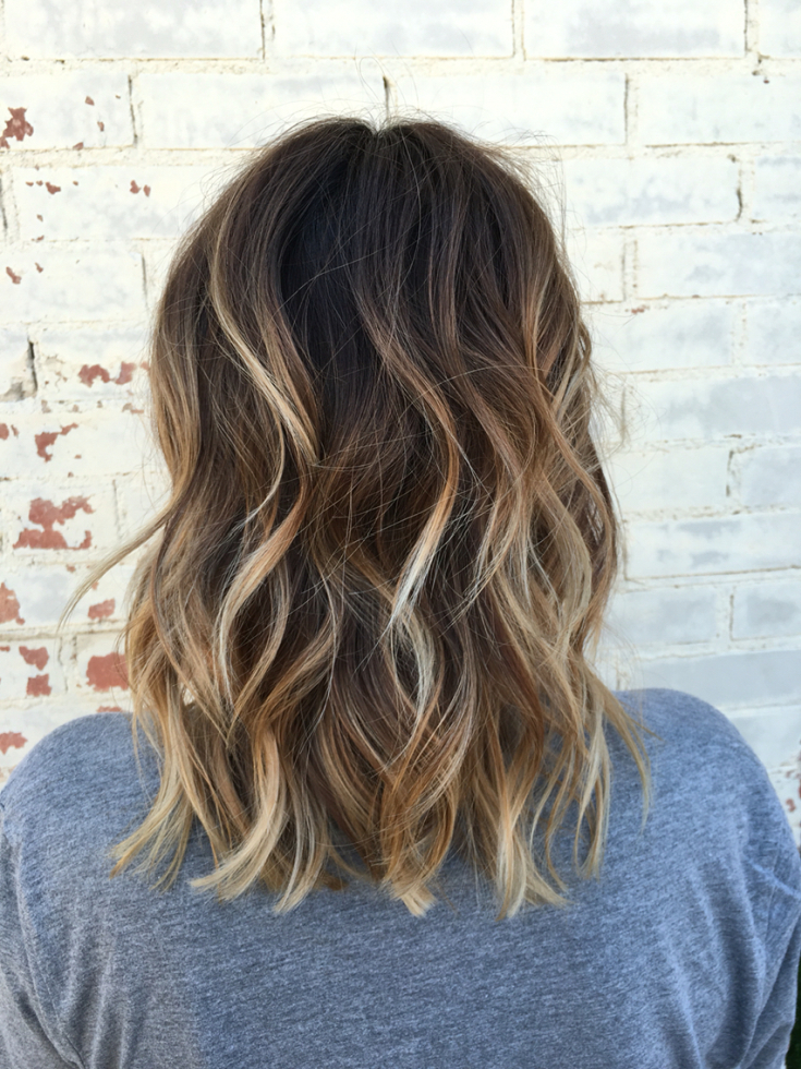 Balayage pour cheveux mi-noirs