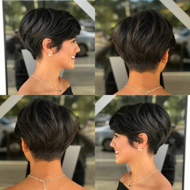 (+195 photos) Coupe de cheveux Pixie pour les brunes