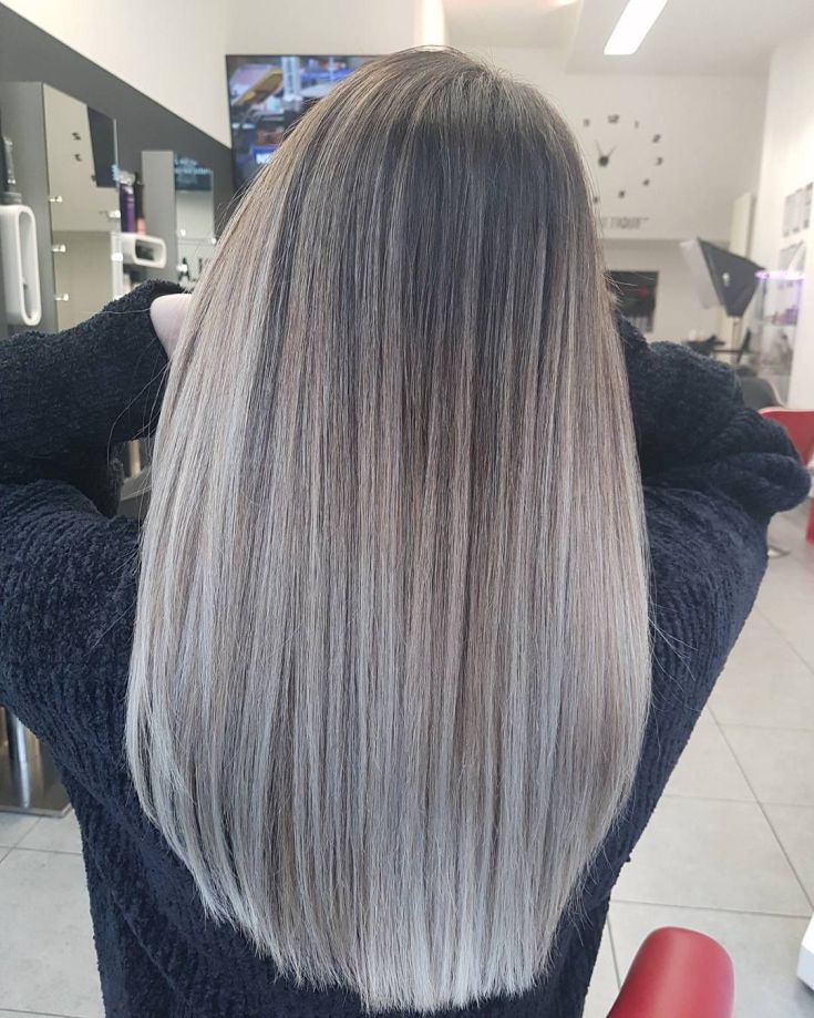 Shatush sur cheveux cendrés