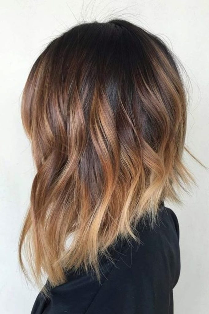 Balayage sur cheveux noirs carré 180 photos