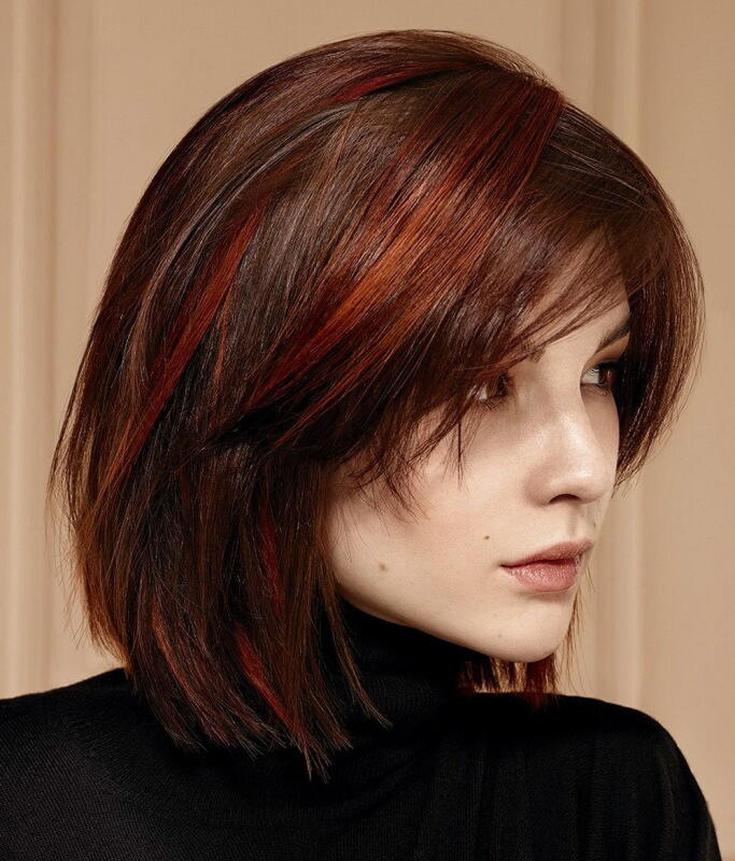 Balayage sur cheveux noirs carré 180 photos