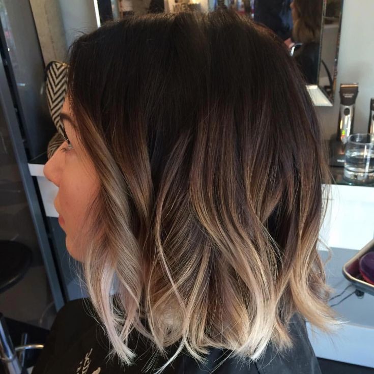 Balayage pour cheveux mi-noirs