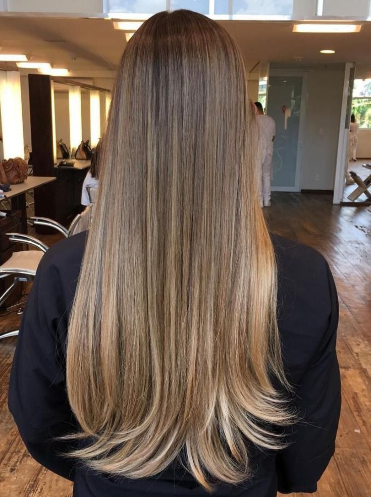 Balayage sur cheveux longs blonds