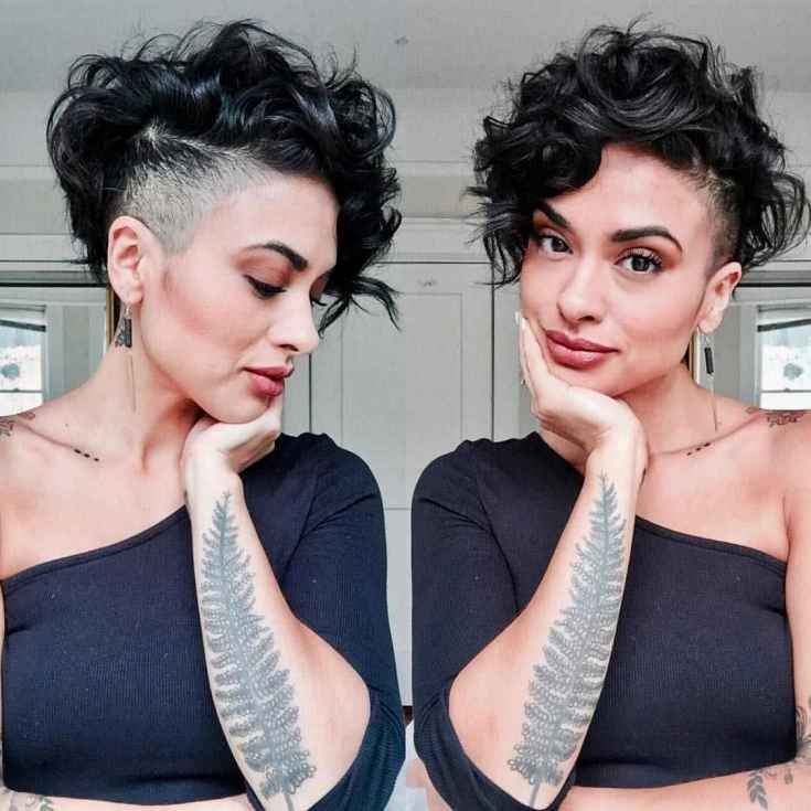 (+210 photos) Coupe de cheveux Pixie pour visage rond