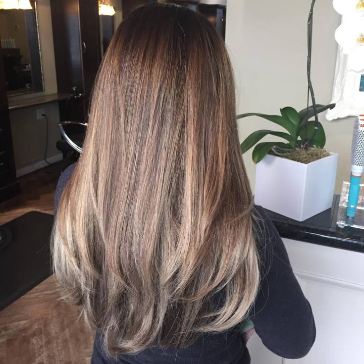 Balayage pour cheveux longs blonds