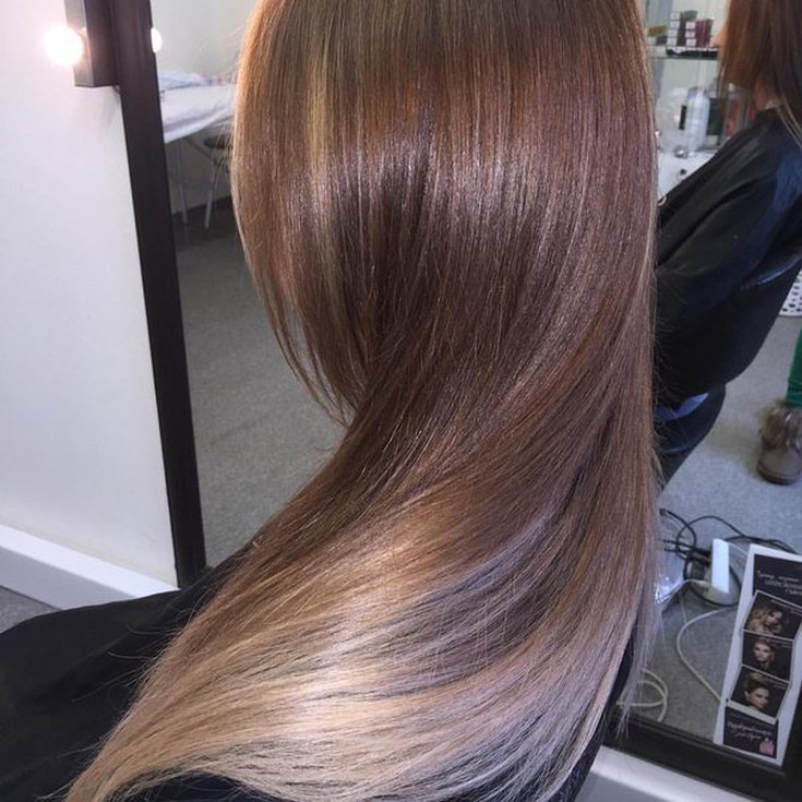 (+110 photo) Balayage sur cheveux raides