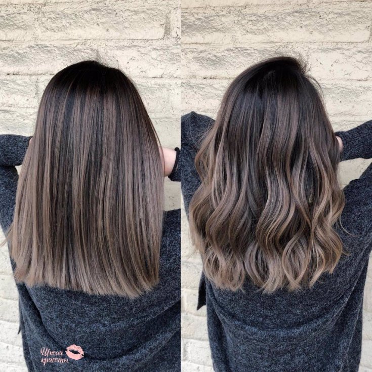 Balayage pour cheveux mi-noirs