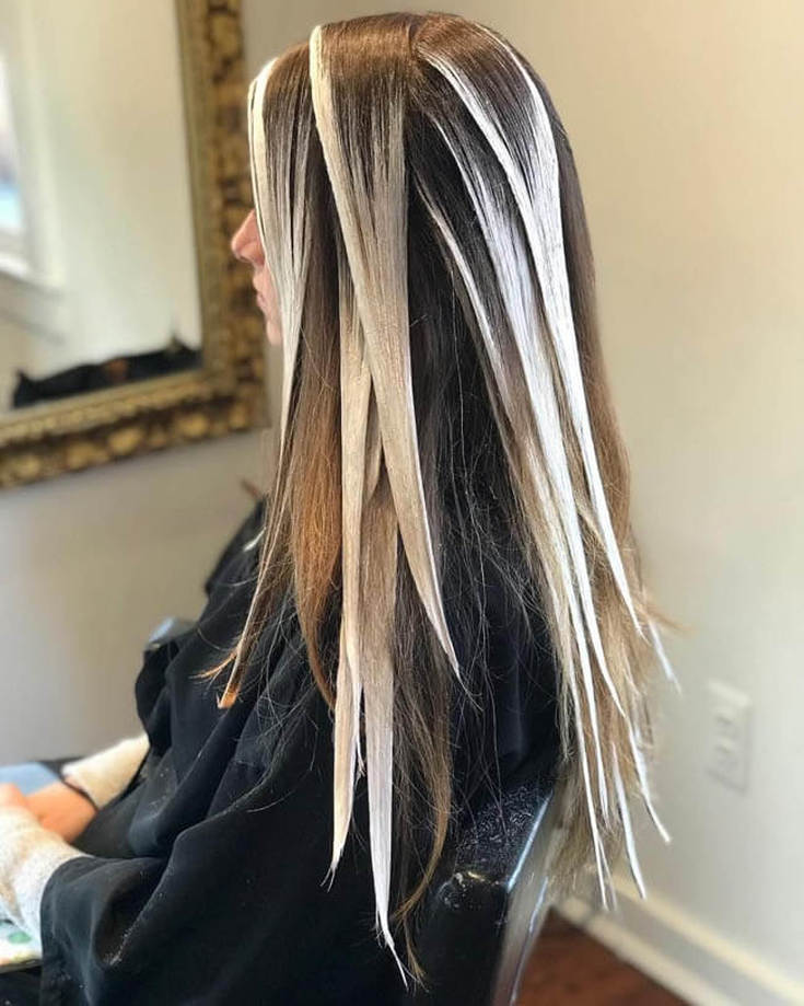 Balayage pour cheveux mi-noirs