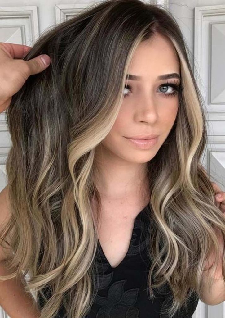 (+201 photos) Balayage sur cheveux châtain clair de longueur moyenne