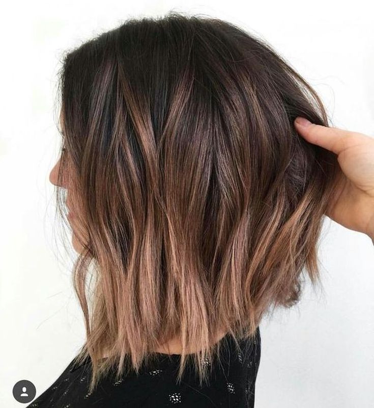Balayage sur cheveux noirs carré 180 photos