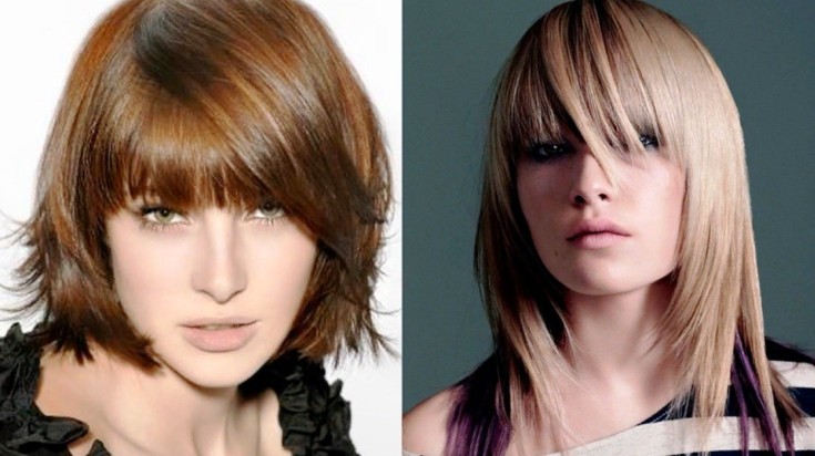 (+150 photo) Coupe de cheveux en cascade pour cheveux longs avec une frange