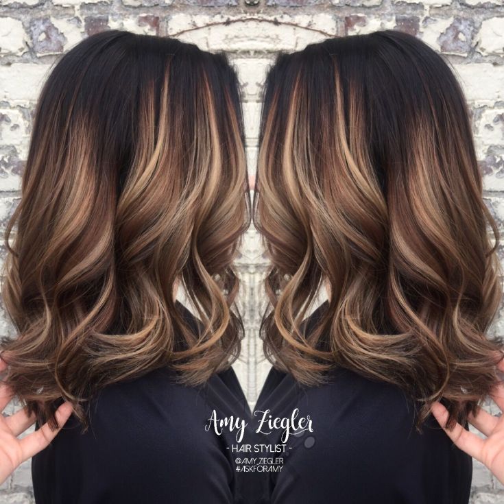 Balayage pour cheveux mi-noirs