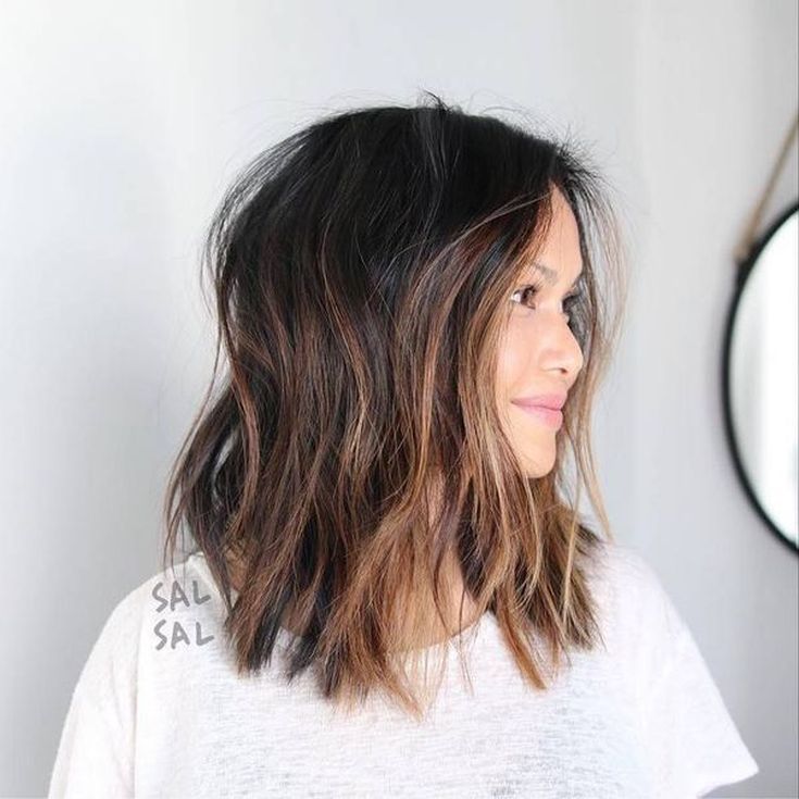 Balayage sur cheveux noirs carré 180 photos