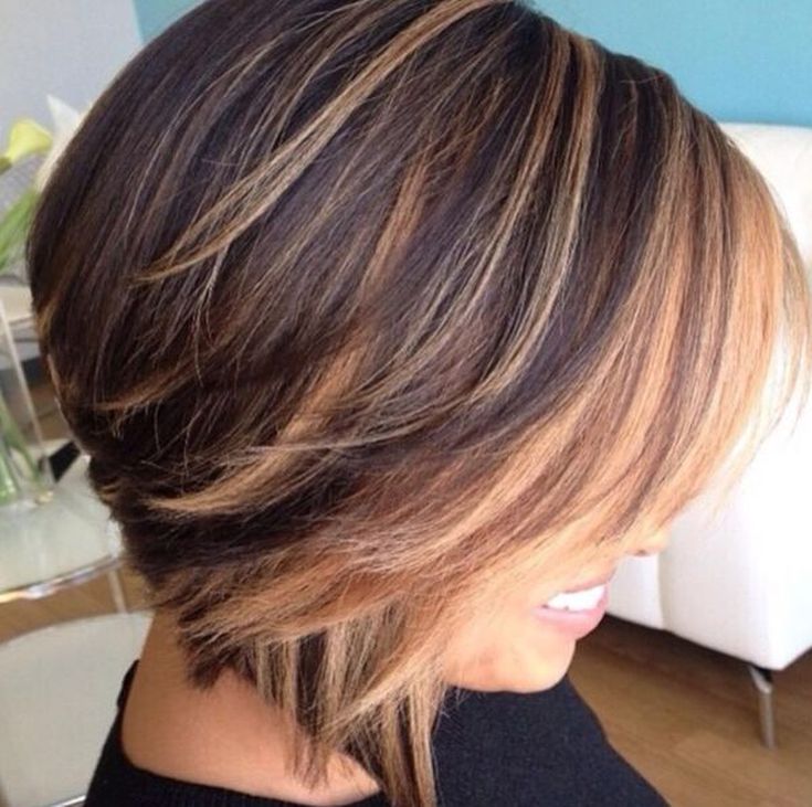 Balayage sur cheveux noirs carré 180 photos