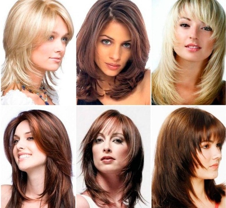(+150 photo) Coupe de cheveux en cascade pour cheveux longs avec une frange
