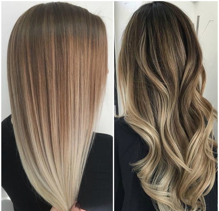 (+110 photo) Balayage sur cheveux raides