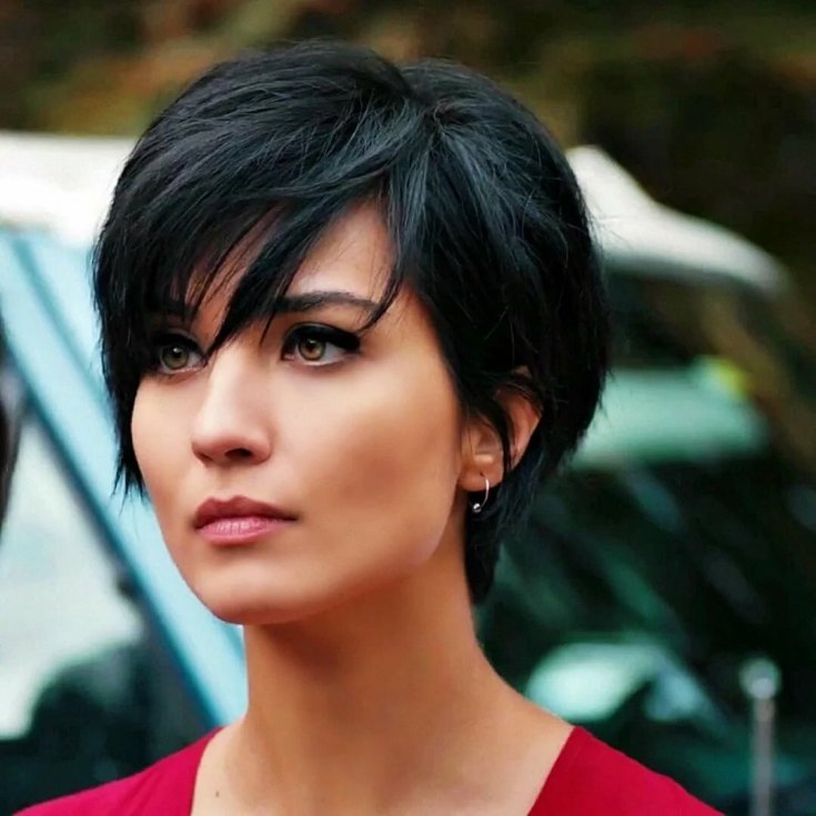 (+195 photos) Coupe de cheveux Pixie pour les brunes