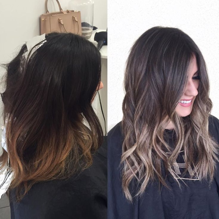Balayage pour cheveux mi-noirs