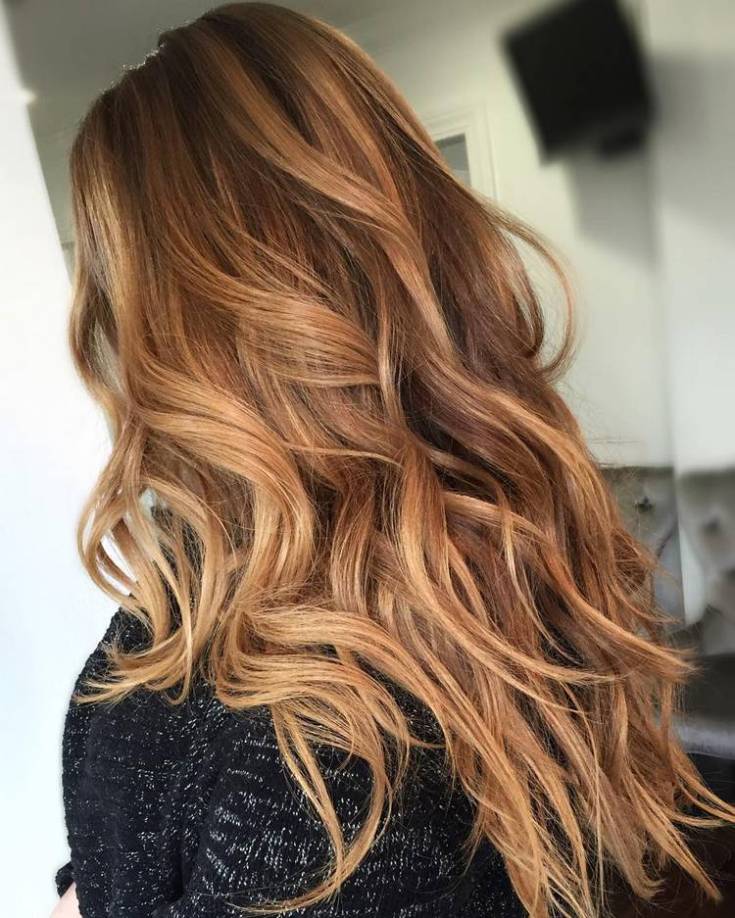 (+201 photos) Balayage sur cheveux châtain clair de longueur moyenne