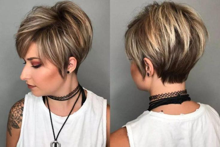 (+195 photos) Coupe de cheveux Pixie pour les brunes