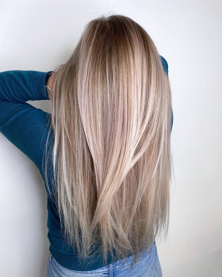 Balayage pour cheveux longs blonds
