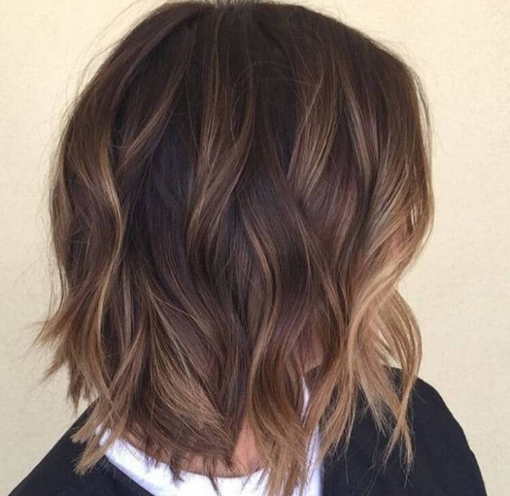 Balayage sur cheveux noirs carré 180 photos