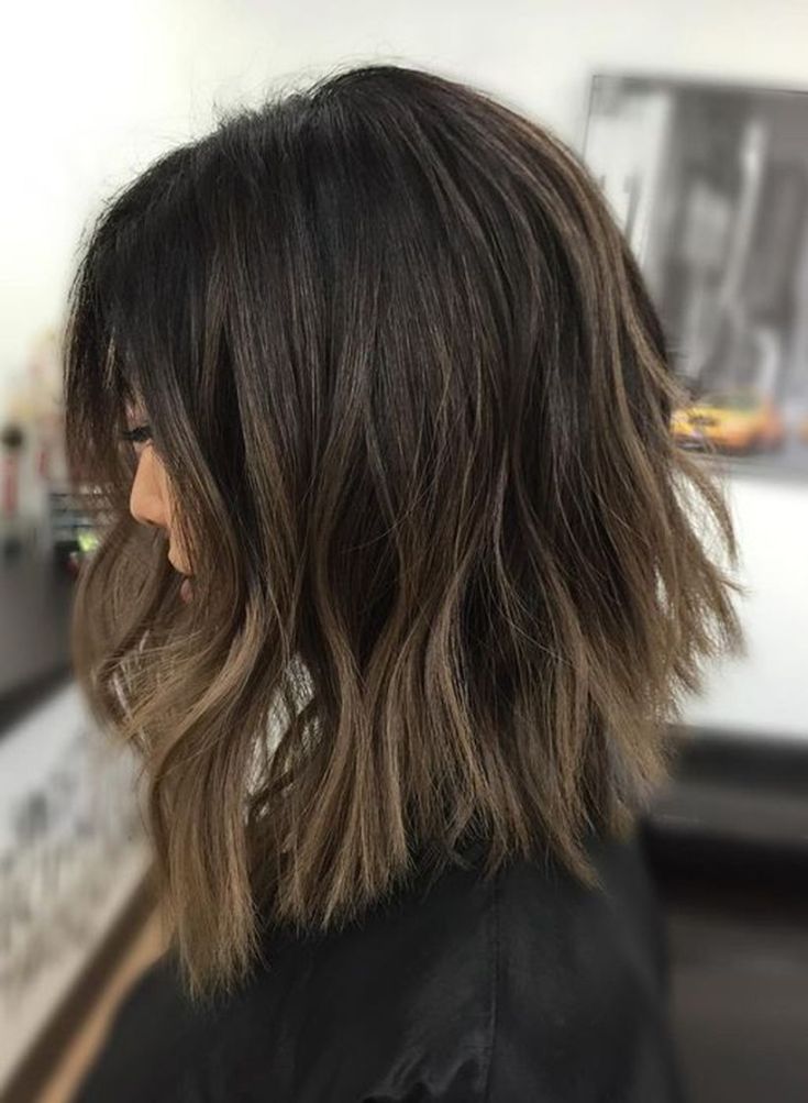 Balayage sur cheveux noirs carré 180 photos