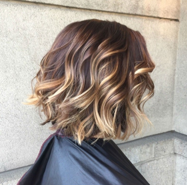 Balayage sur cheveux noirs carré 180 photos