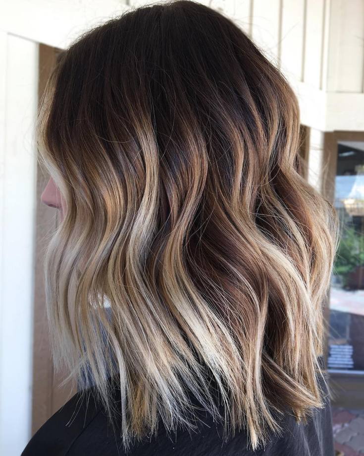 Balayage pour cheveux mi-noirs