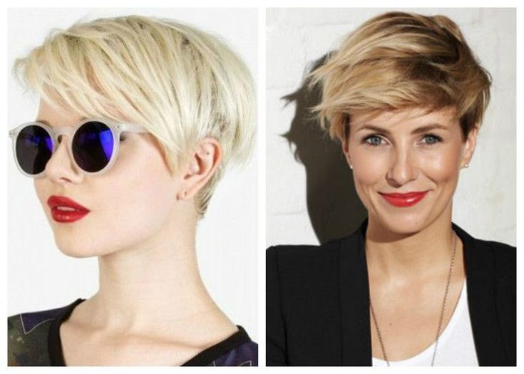 (+210 photos) Coupe de cheveux Pixie pour visage rond