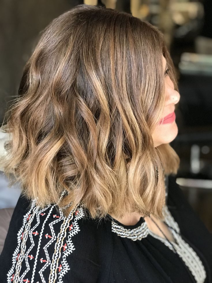 Balayage pour cheveux mi-noirs