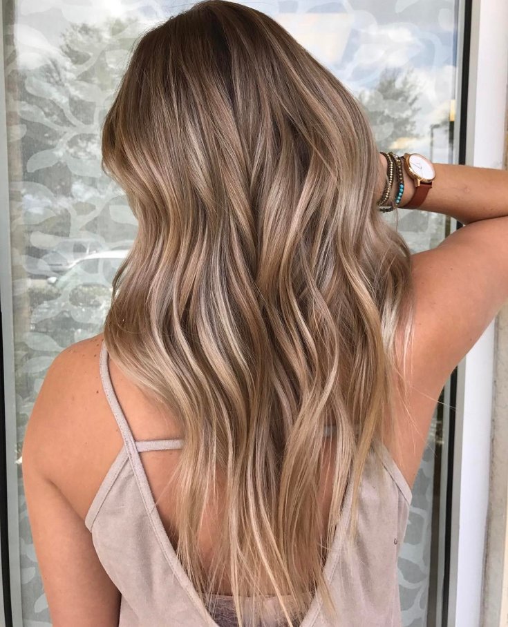 Balayage pour cheveux longs blonds