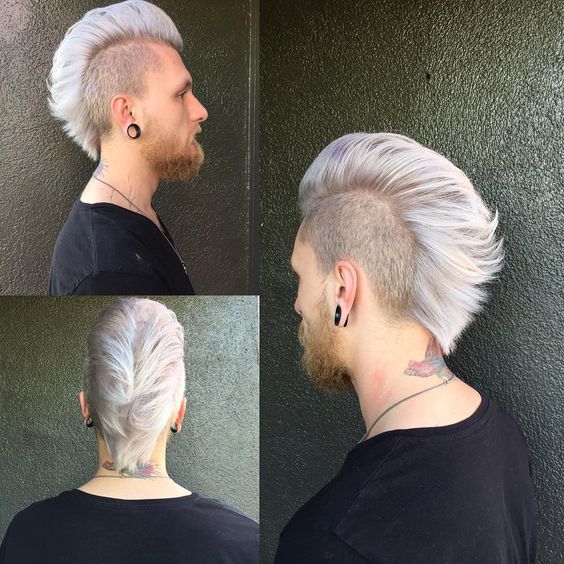 Mohawk avec une longue frange