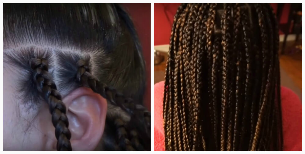 Tresses africaines avec kanekalon étape par étape