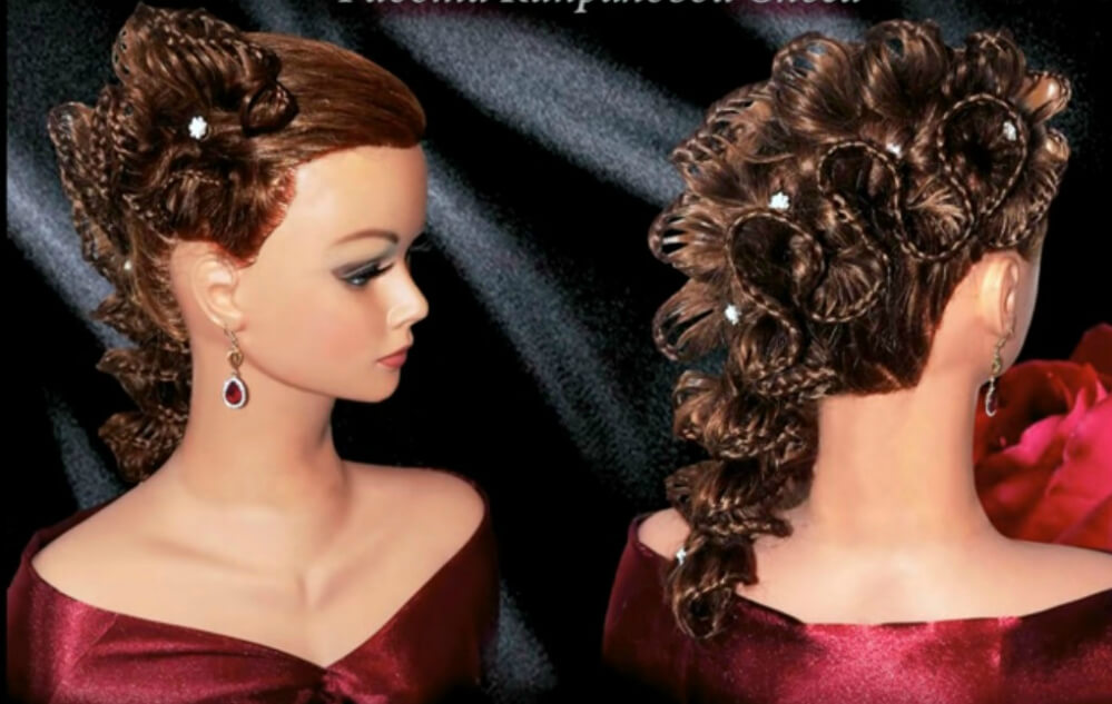 Tresses ajourées pour cheveux longs