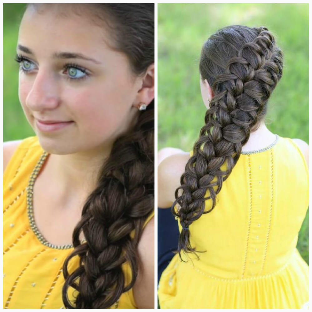 Idées de tressage de tresses en résille pour cheveux longs