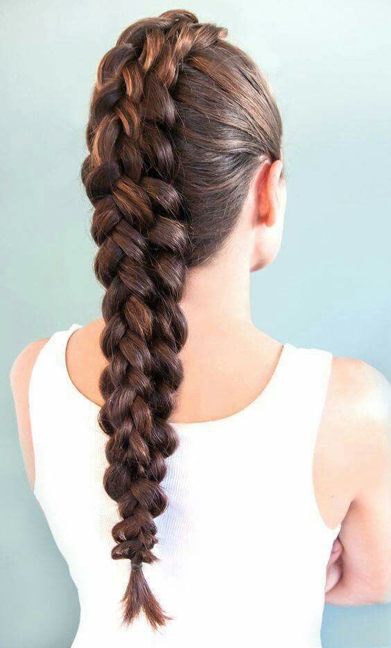 Tresse française de quatre brins