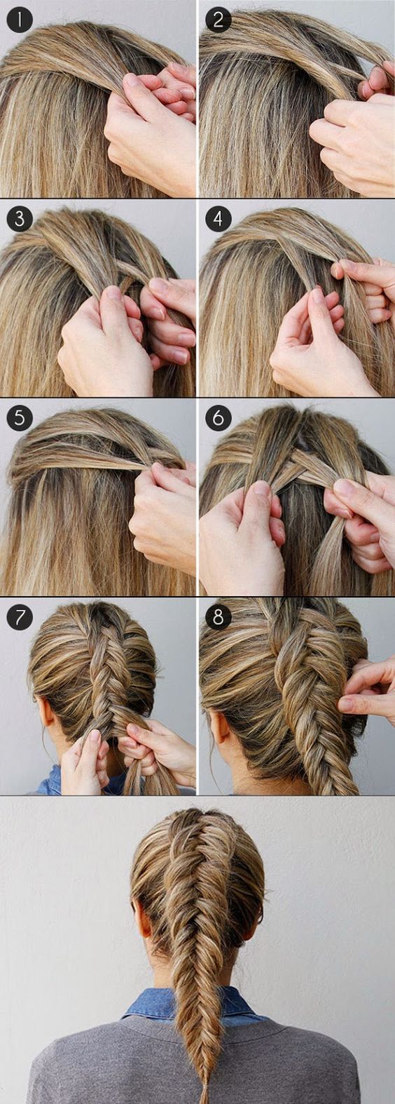 Tresse française inversée
