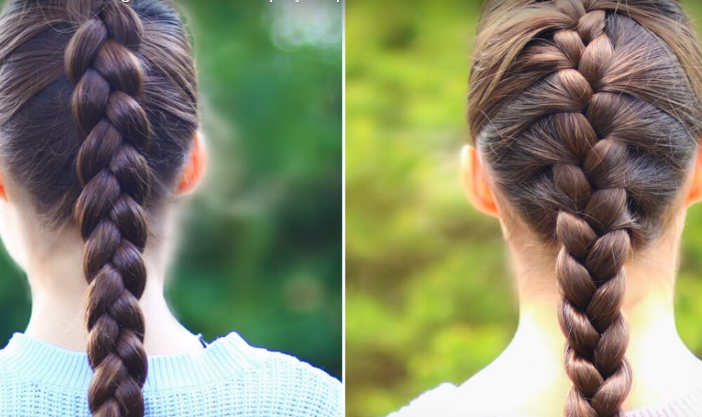 Tresses françaises simples et inversées