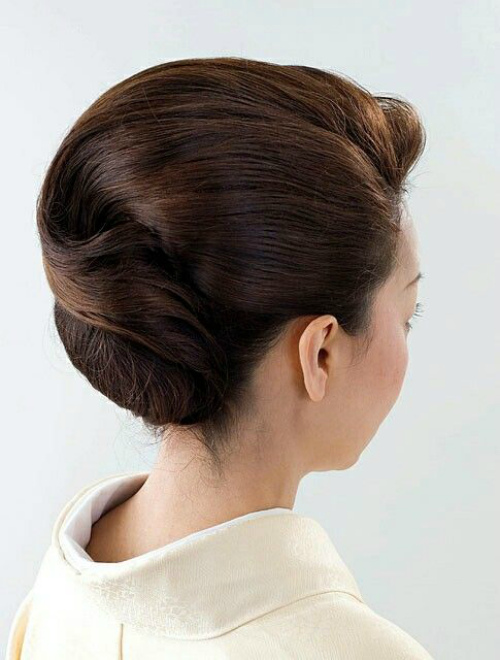 Coiffure coquillage brossé