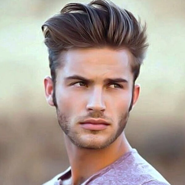 Coiffures de visage de coeur pour les hommes
