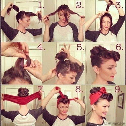 Coiffures pin-up pour cheveux mi-longs