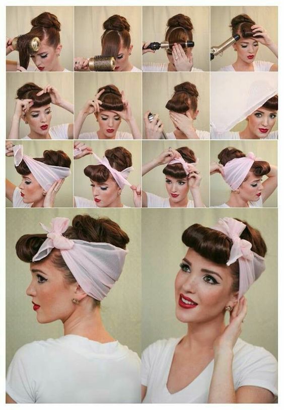 Coiffures pin-up pour cheveux longs